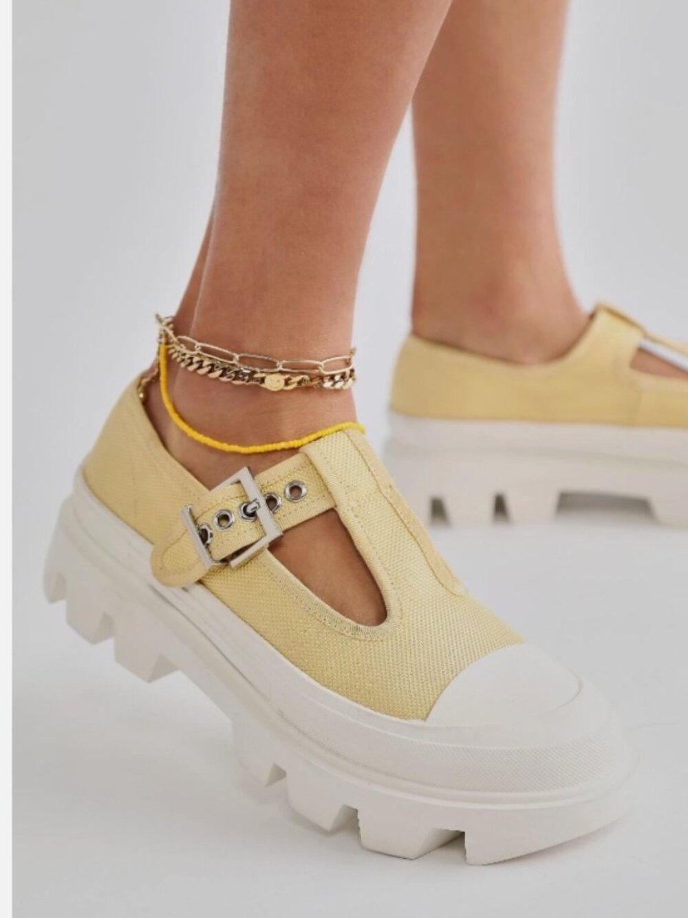 New Free People Jeffrey Campbell Marley Mary Jane Platforms Size 7.5 MSRP: $128 - Picture 3 of 6